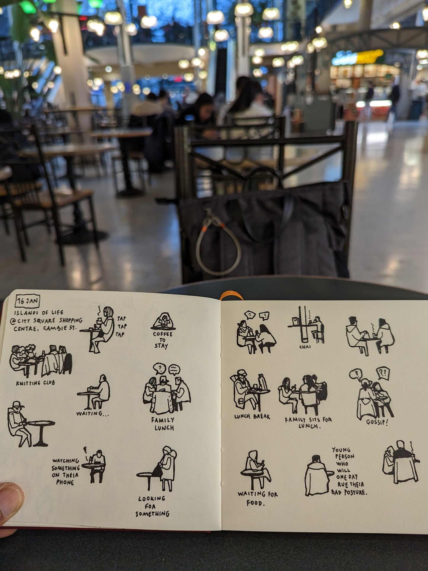Tiny People at the Cafe