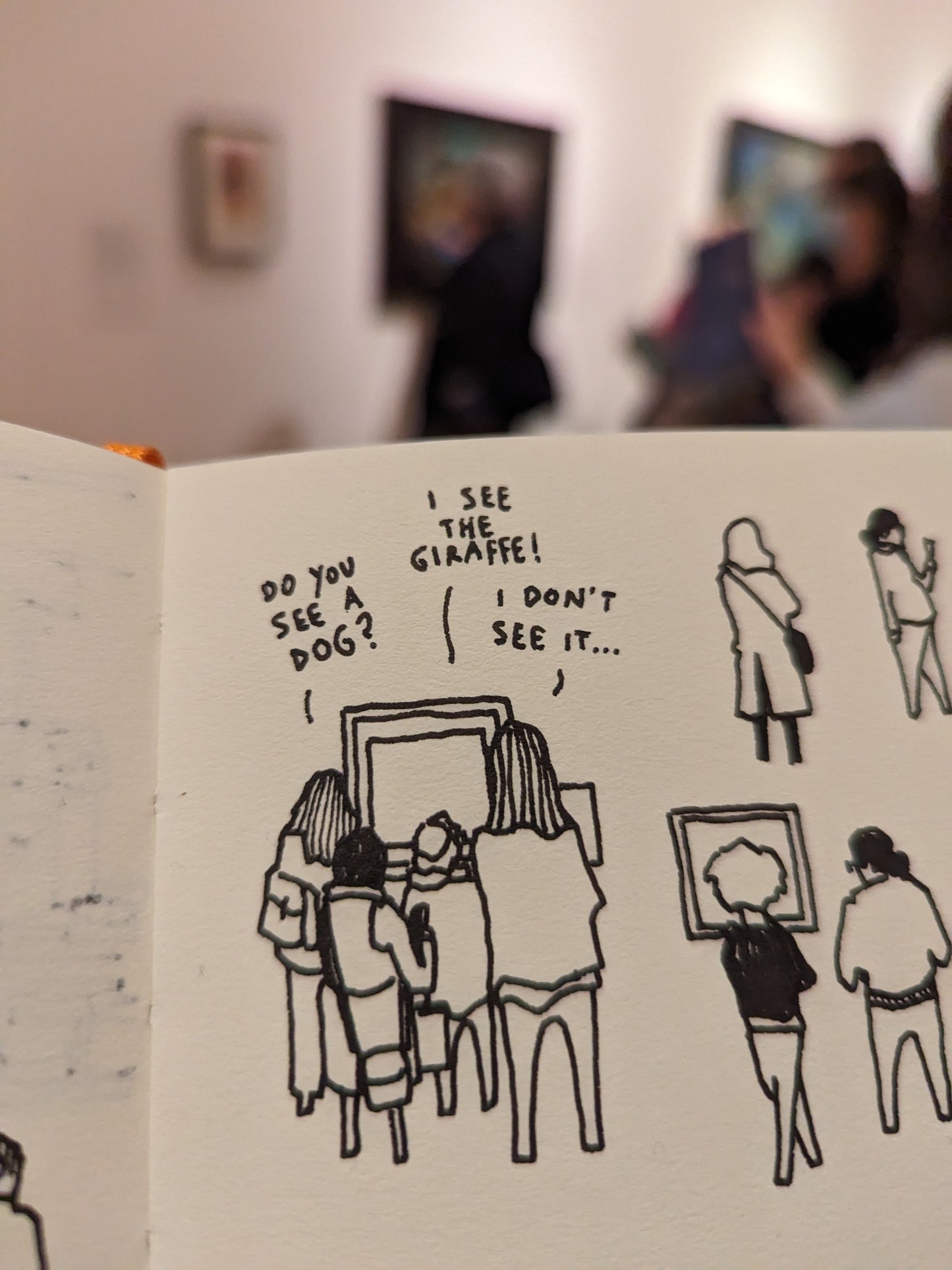 Tiny People look at Art